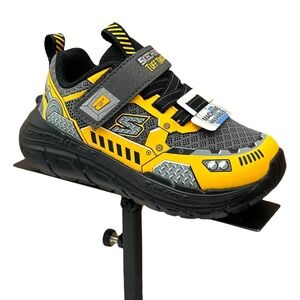 Skechers Toddler Boys Slip-On Sneaker Size 7 Yellow Black Shoes Flexible Comfort